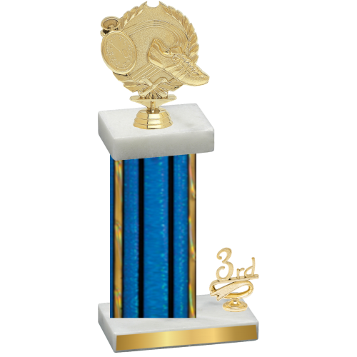 Accented Single Blue Glacier Third Place Running Trophy