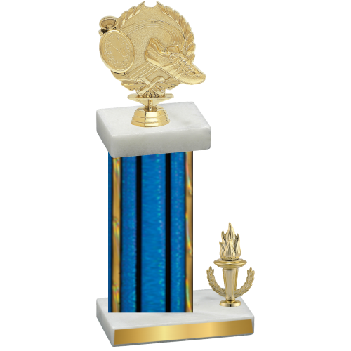 Accented Single Blue Glacier Victory Running Trophy