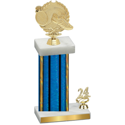 Accented Single Blue Glacier Year Running Trophy