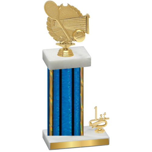 Accented Single Blue Glacier First Place Tennis Trophy