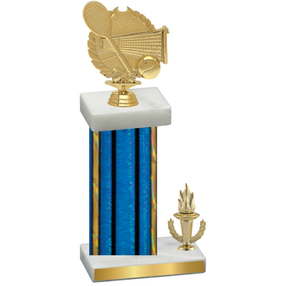 Accented Single Blue Glacier Victory Tennis Trophy