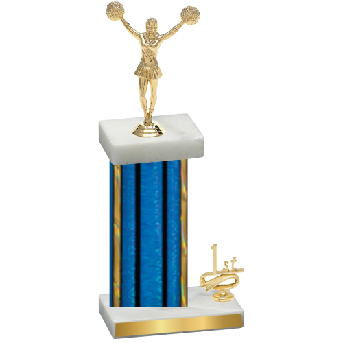 Accented Single Blue Glacier First Place Cheerleading Trophy