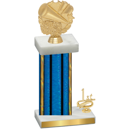 Accented Single Blue Glacier First Place Cheerleading Trophy