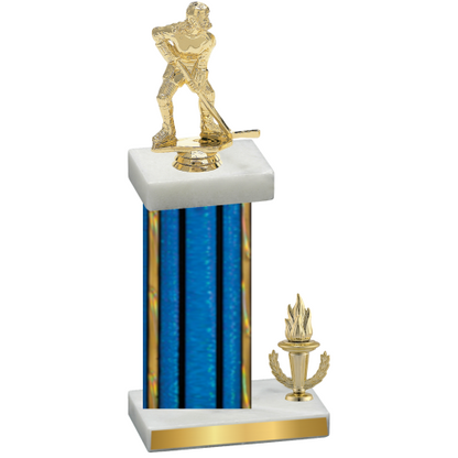 Accented Single Blue Glacier Victory Hockey Trophy