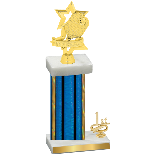 Accented Single Blue Glacier First Place Pickleball Trophy