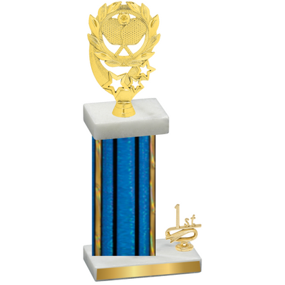 Accented Single Blue Glacier First Place Pickleball Trophy