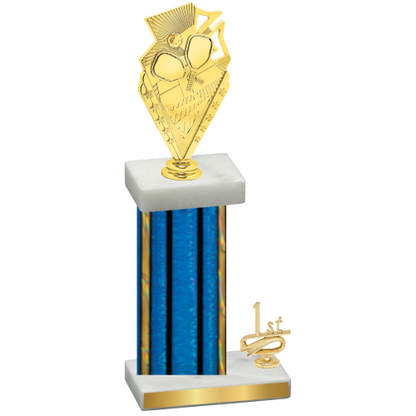 Accented Single Blue Glacier First Place Pickleball Trophy