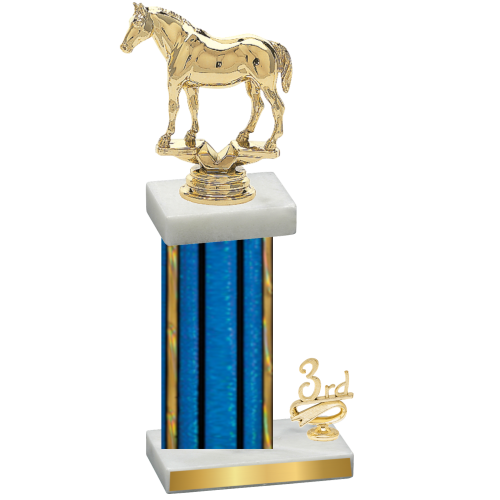 Accented Single Blue Glacier Third Place Horses Trophy