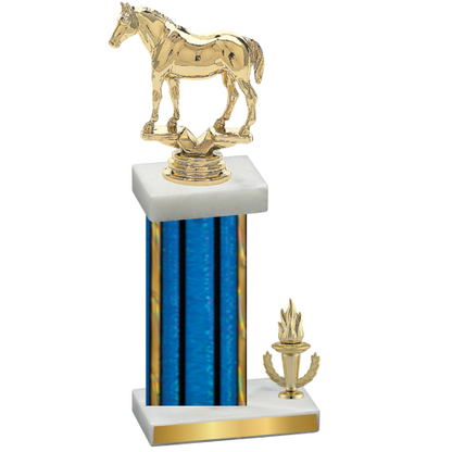 Accented Single Blue Glacier Victory Horses Trophy