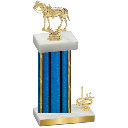 Accented Single Blue Glacier First Place Horses Trophy