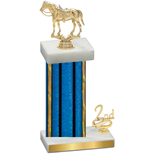 Accented Single Blue Glacier Second Place Horses Trophy