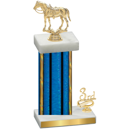 Accented Single Blue Glacier Third Place Horses Trophy