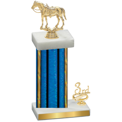 Accented Single Blue Glacier Third Place Horses Trophy