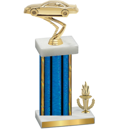 Accented Single Blue Glacier Victory Cars Trophy