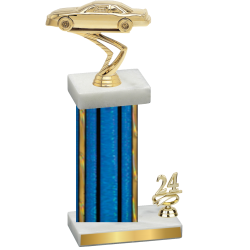 Accented Single Blue Glacier Year Cars Trophy