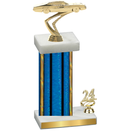 Accented Single Blue Glacier Year Cars Trophy