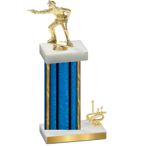 Accented Single Blue Glacier First Place Shooter Trophy