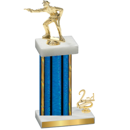 Accented Single Blue Glacier Second Place Shooter Trophy