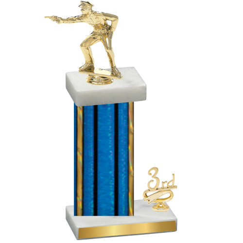 Accented Single Blue Glacier Third Place Shooter Trophy