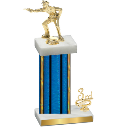 Accented Single Blue Glacier Third Place Shooter Trophy