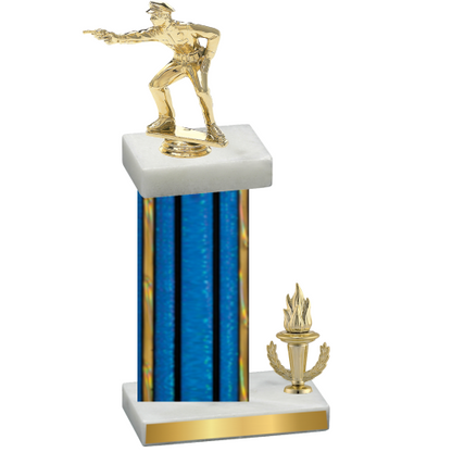 Accented Single Blue Glacier Victory Shooter Trophy