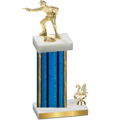 Accented Single Blue Glacier Year Shooter Trophy