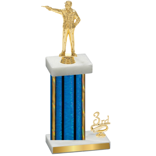Accented Single Blue Glacier Third Place Shooter Trophy