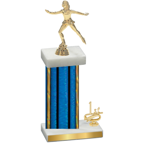 Accented Single Blue Glacier First Place Skater Trophy