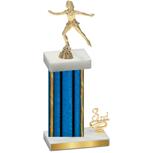 Accented Single Blue Glacier Third Place Skater Trophy