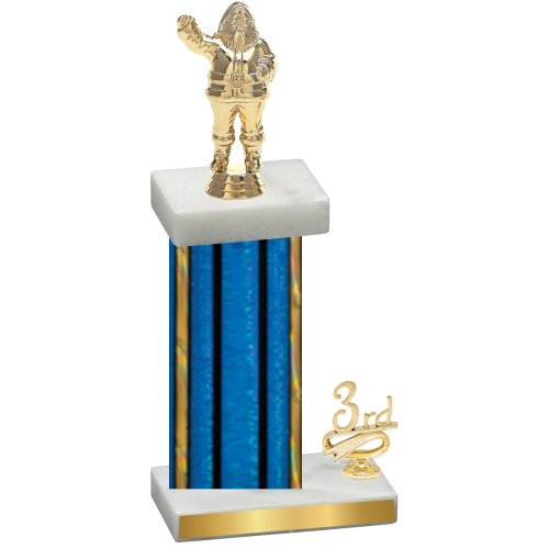 Accented Single Blue Glacier Third Place Holiday Trophy
