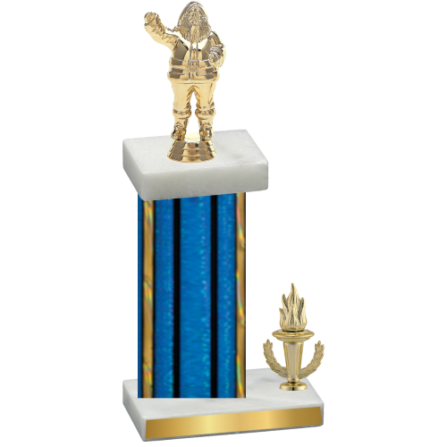 Accented Single Blue Glacier Victory Holiday Trophy