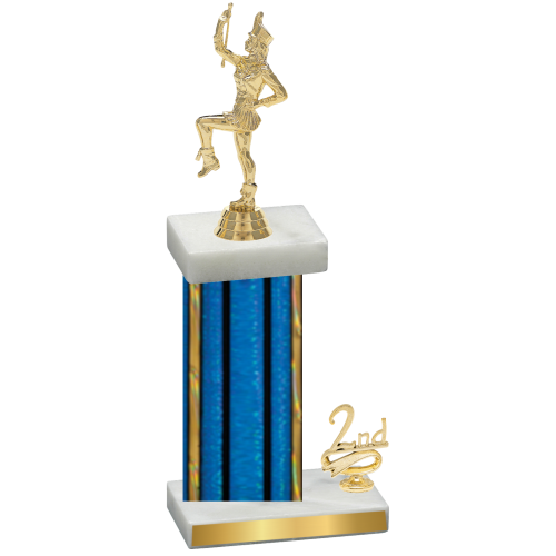 Accented Single Blue Glacier Second Place Majorette Trophy