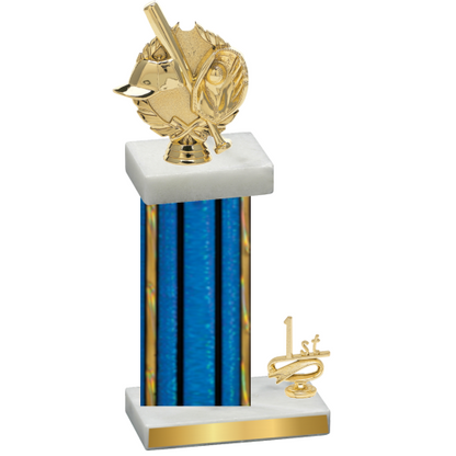 Accented Single Blue Glacier First Place Baseball Trophy