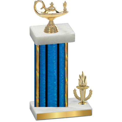 Accented Single Blue Glacier Victory Academics Trophy