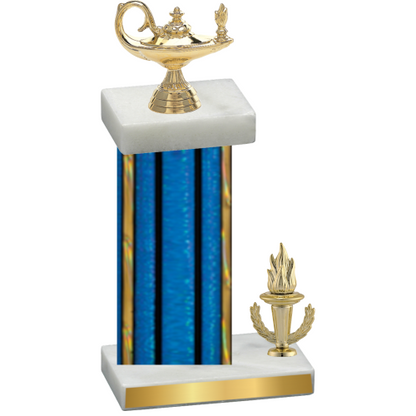 Accented Single Blue Glacier Victory Academics Trophy