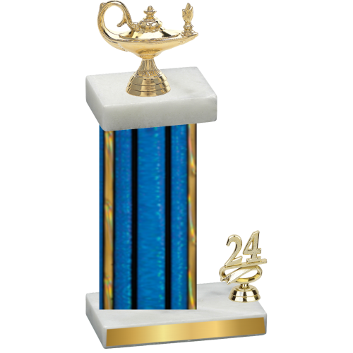 Accented Single Blue Glacier Year Academics Trophy