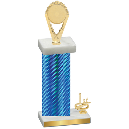 Accented Single Blue Carbon Fiber First Place Insert Trophy