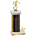 Accented Single Black Glacier Second Place Soccer Trophy