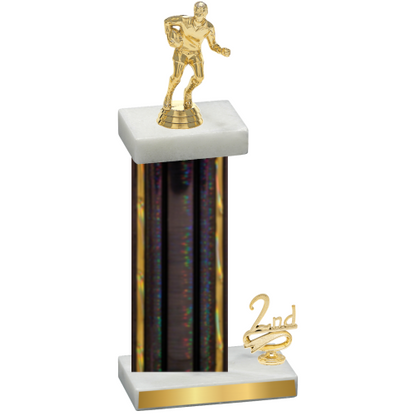 Accented Single Black Glacier Second Place Rugby Trophy