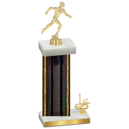 Accented Single Black Glacier First Place Running Trophy