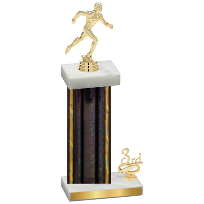 Accented Single Black Glacier Third Place Running Trophy