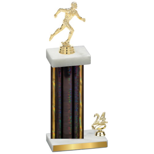 Accented Single Black Glacier Year Running Trophy