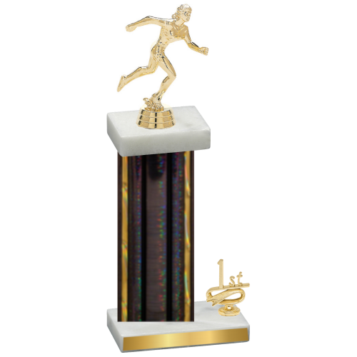 Accented Single Black Glacier First Place Running Trophy