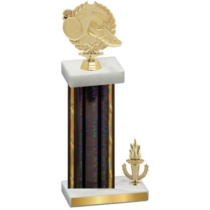 Accented Single Black Glacier Victory Running Trophy