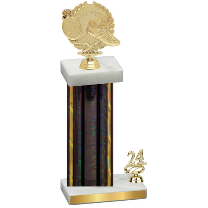 Accented Single Black Glacier Year Running Trophy