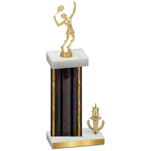 Accented Single Black Glacier Victory Tennis Trophy