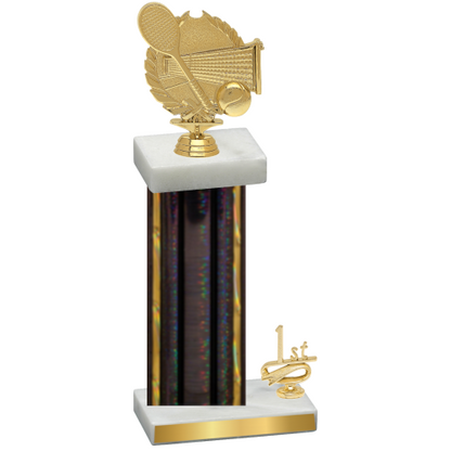 Accented Single Black Glacier First Place Tennis Trophy