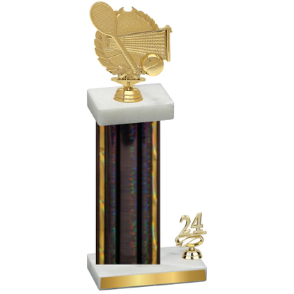 Accented Single Black Glacier Year Tennis Trophy