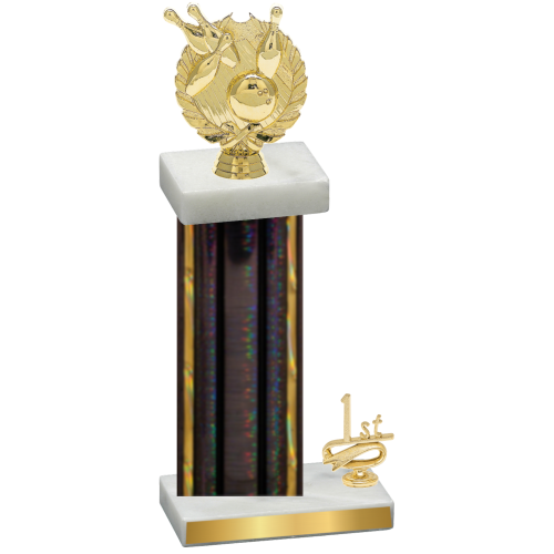 Accented Single Black Glacier First Place Bowling Trophy