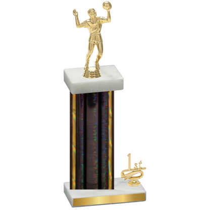 Accented Single Black Glacier First Place Volleyball Trophy